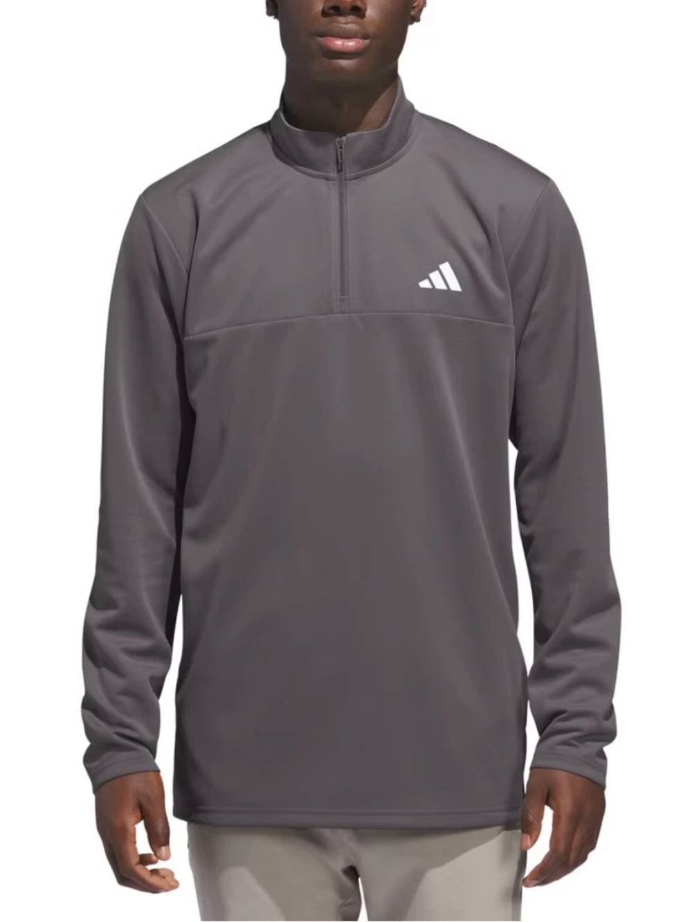 adidas Men's Quarter-Zip Layer-Gray